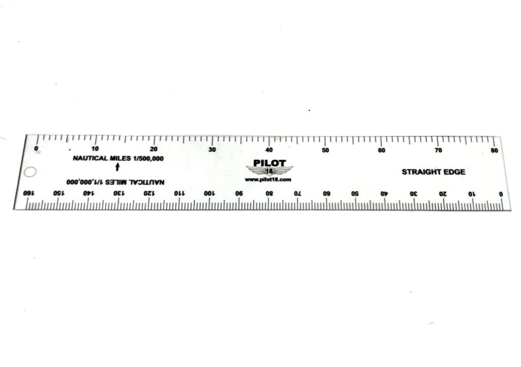 Nautical scale straight edge transparent unbreakable navigation tool