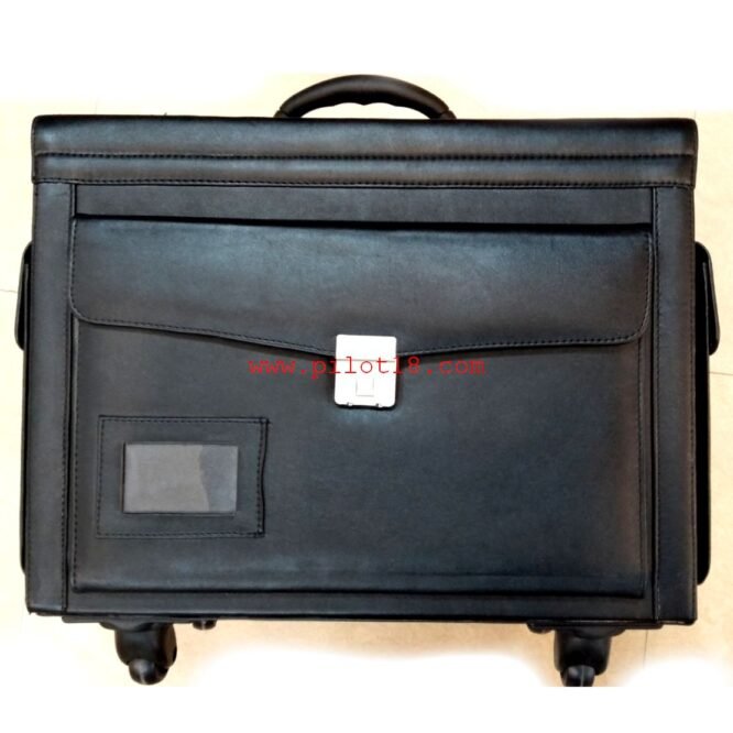 Pilot18 Flight bag for pilots high quality PU leather with locks and ...