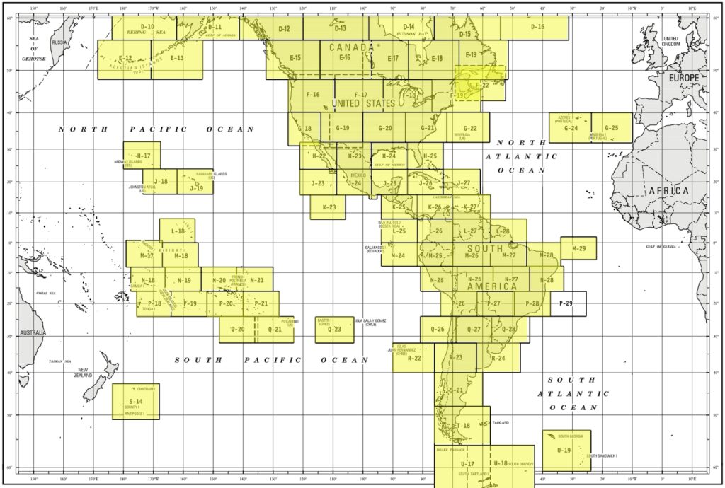 non Operational ONC VFR Charts for ground training purposes. PVC, non