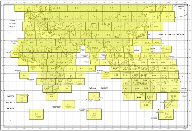 non Operational ONC VFR Charts for ground training purposes. PVC, non